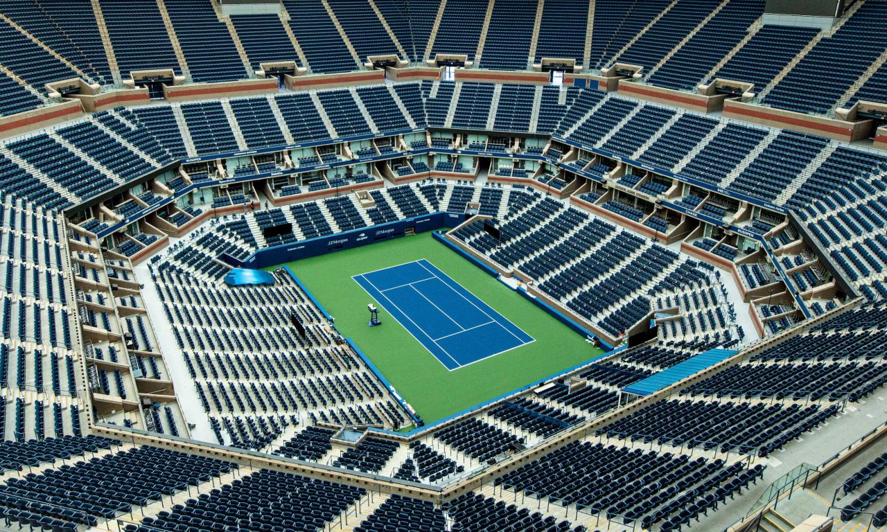 US Open's iconic colors — Laykold - Official Surface of the US Open.